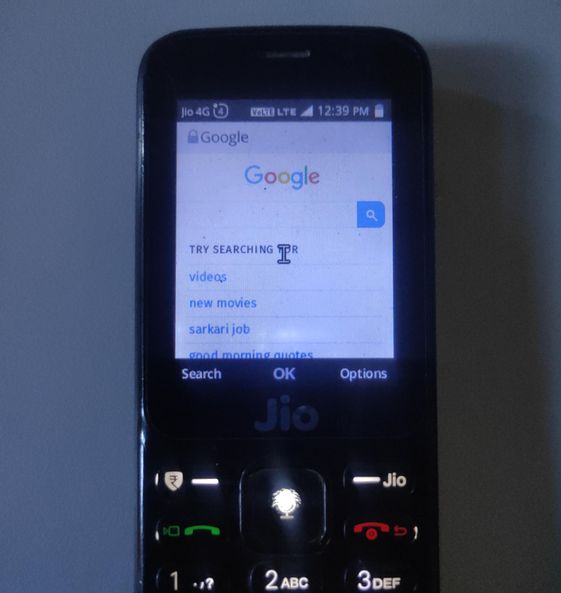 Google Search in Jio Phone