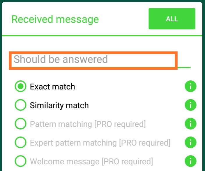 WhatsApp Auto Responce Setting