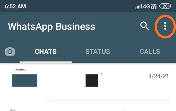 WhatsApp Business Settigns