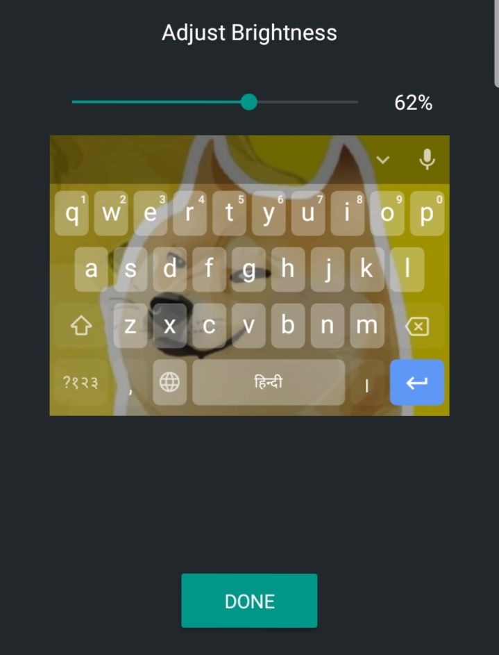Keyboard photo setting