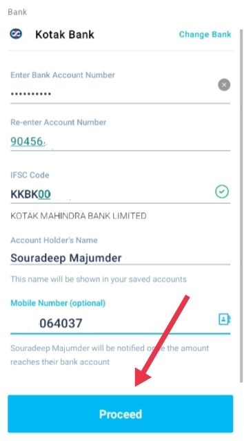 money transfer via paytm with account number 3