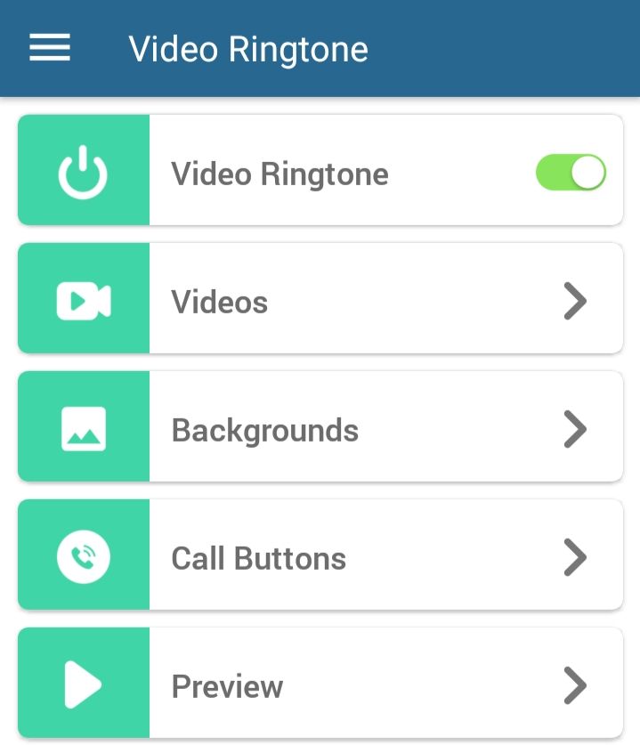 video ringtone setting
