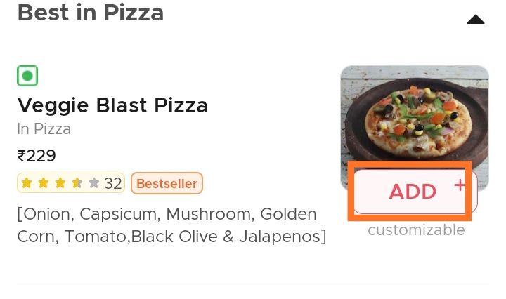 order food in zomato app