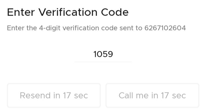 zomato verification code