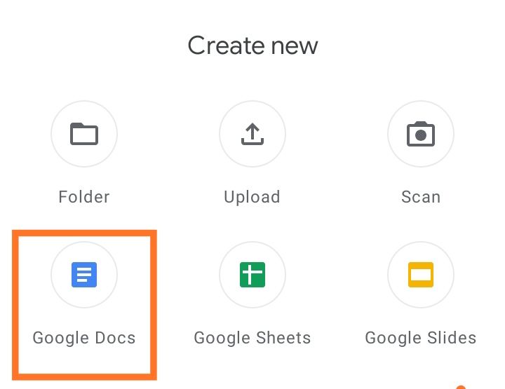 Google Docs in Google Drive