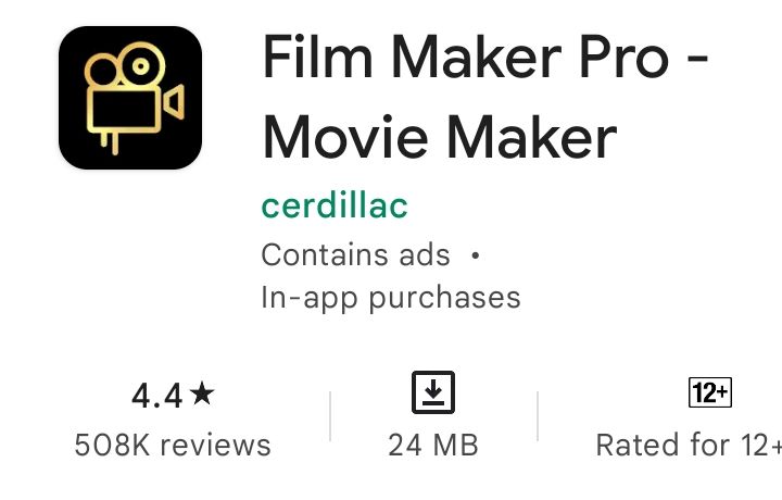 Film Maker Best Video Edit Karne Wala App