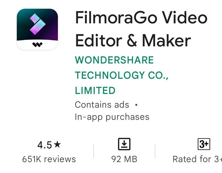 FilmoraGo Video Edit App