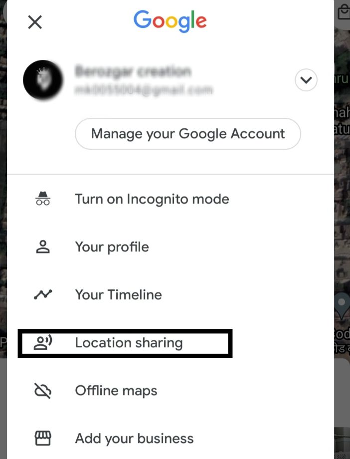 share real time location in google map