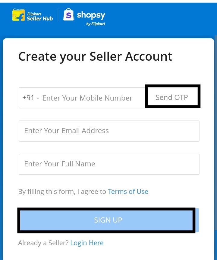 create seller account in flipkart