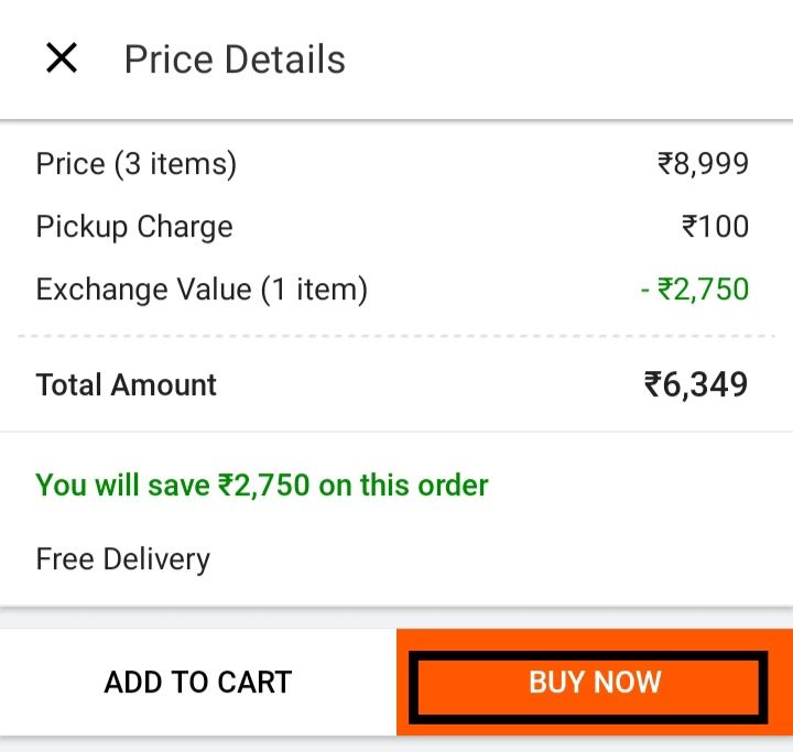 total price details in flipkart