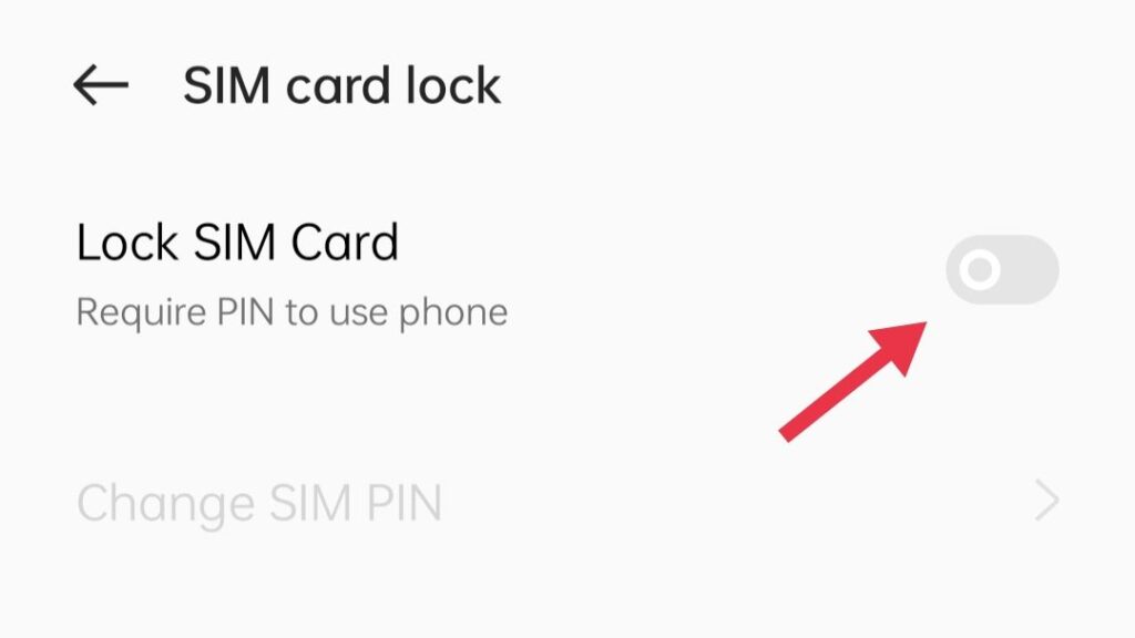 sim card lock on off