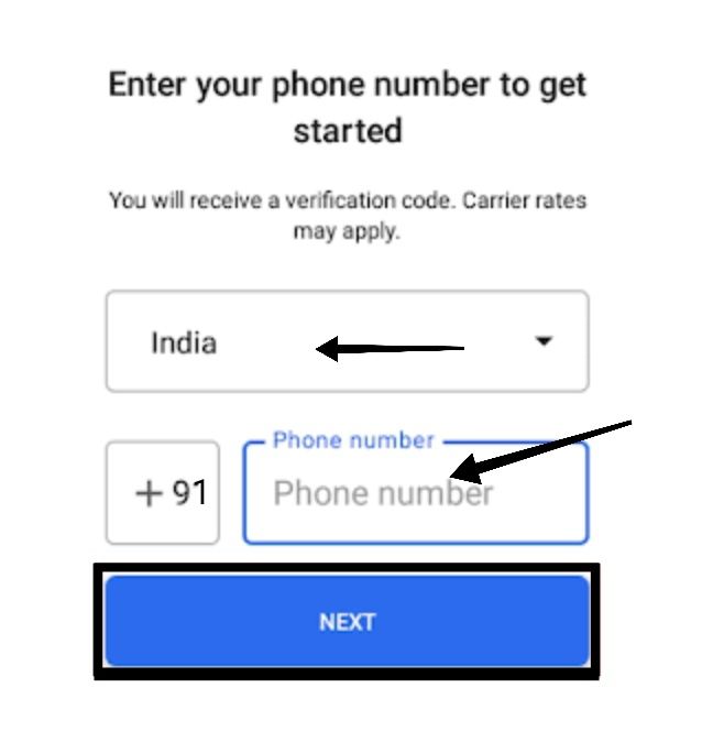 mobile number enter kare 
