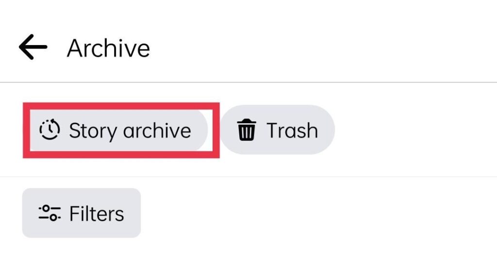 fb story archive setting