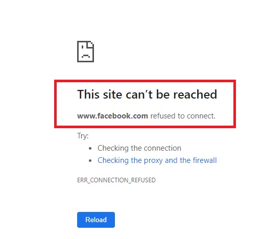 facebook blocked