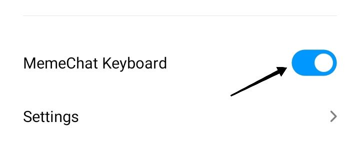 memechat keyboard enable kare 